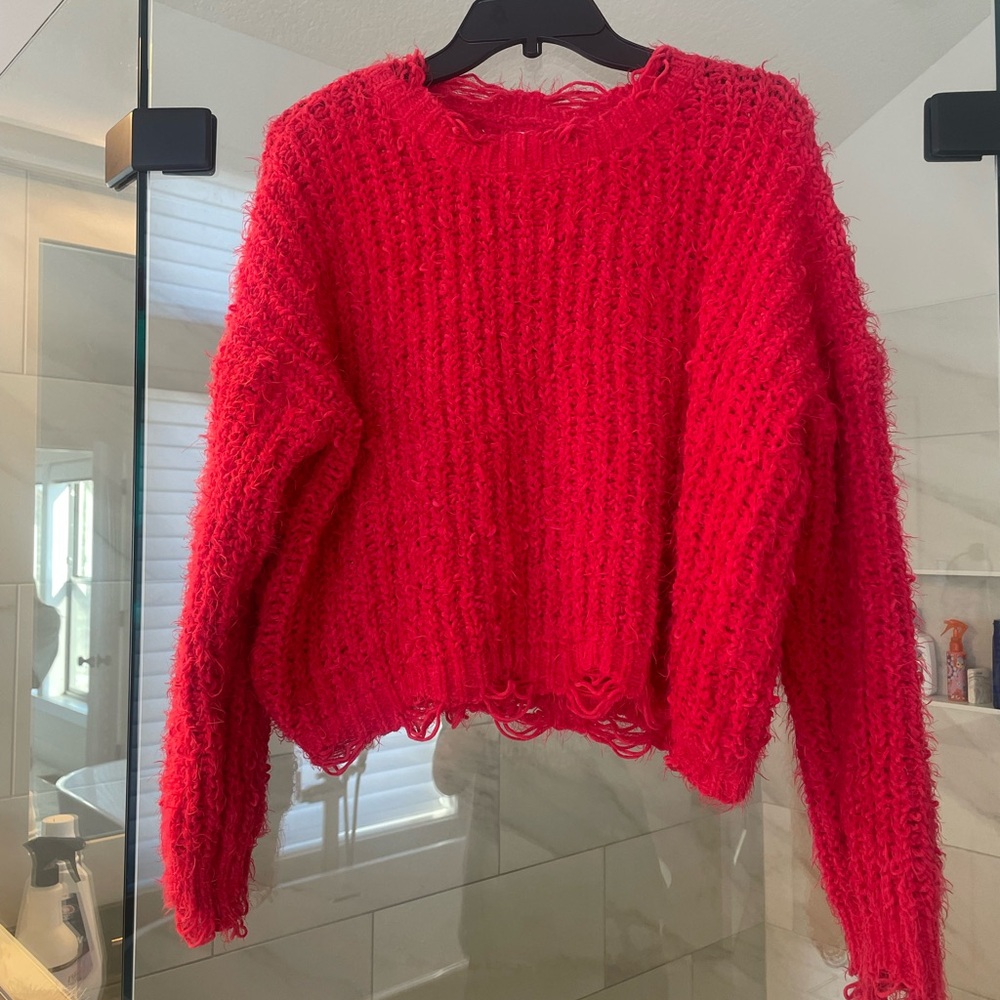 Love Vibrant Pink Women's Sweater